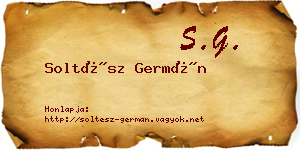 Soltész Germán névjegykártya